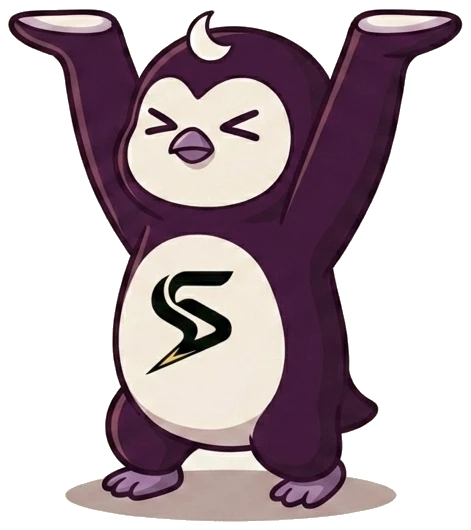 Sting penguin pressing the wishlist form overhead